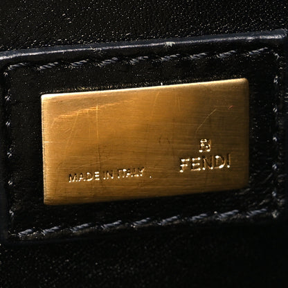 Fendi Vitello Saddle Mini Peekaboo Iconic Satchel Black 6 of 11