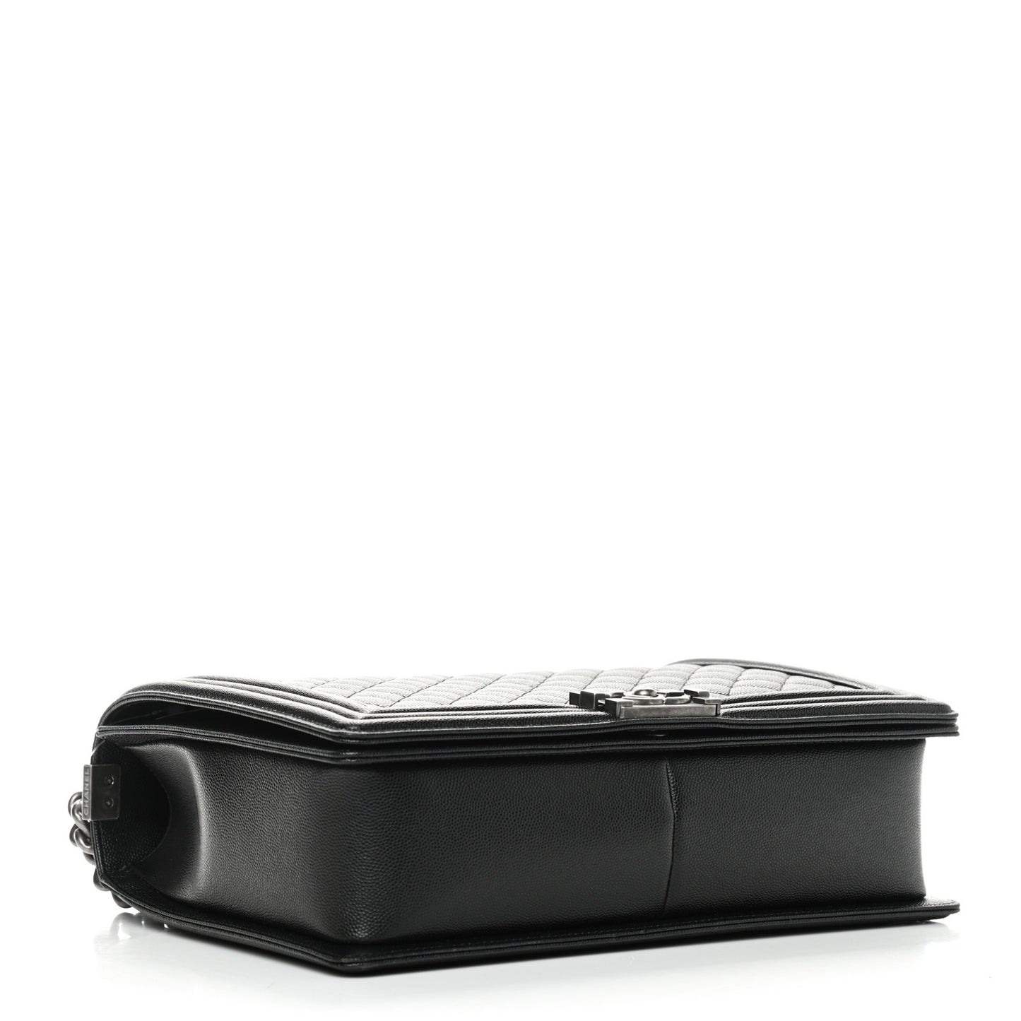 Caviar Quilted Large Boy Flap Black