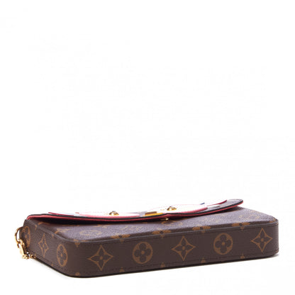Louis Vuitton Monogram Lovely Birds Pochette Felicie Chain Wallet 3 of 8