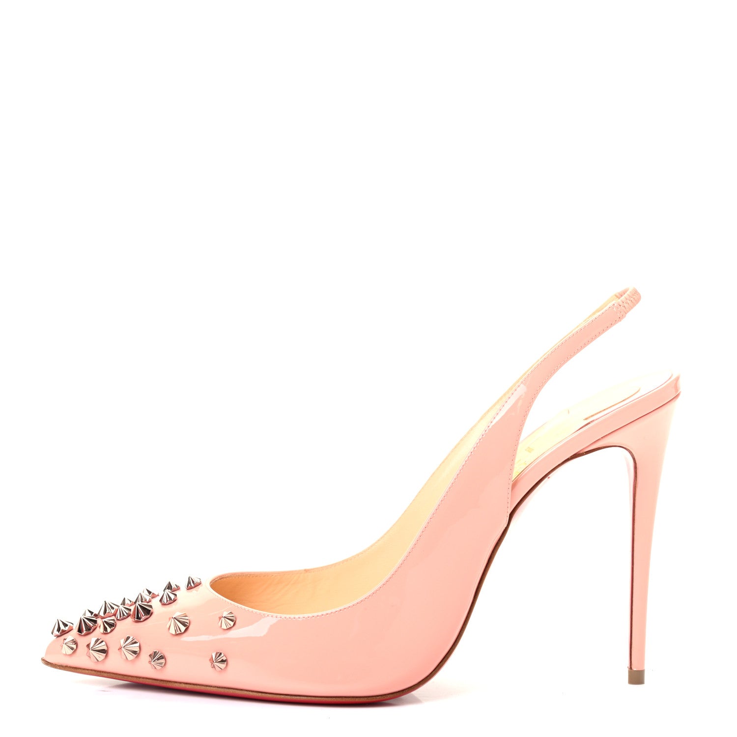 Christian Louboutin Patent Drama Sling 100 Pumps 39.5 Pink 1 of 7