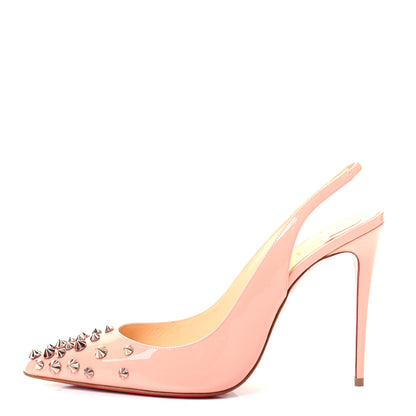 Christian Louboutin Patent Drama Sling 100 Pumps 39.5 Pink 1 of 7