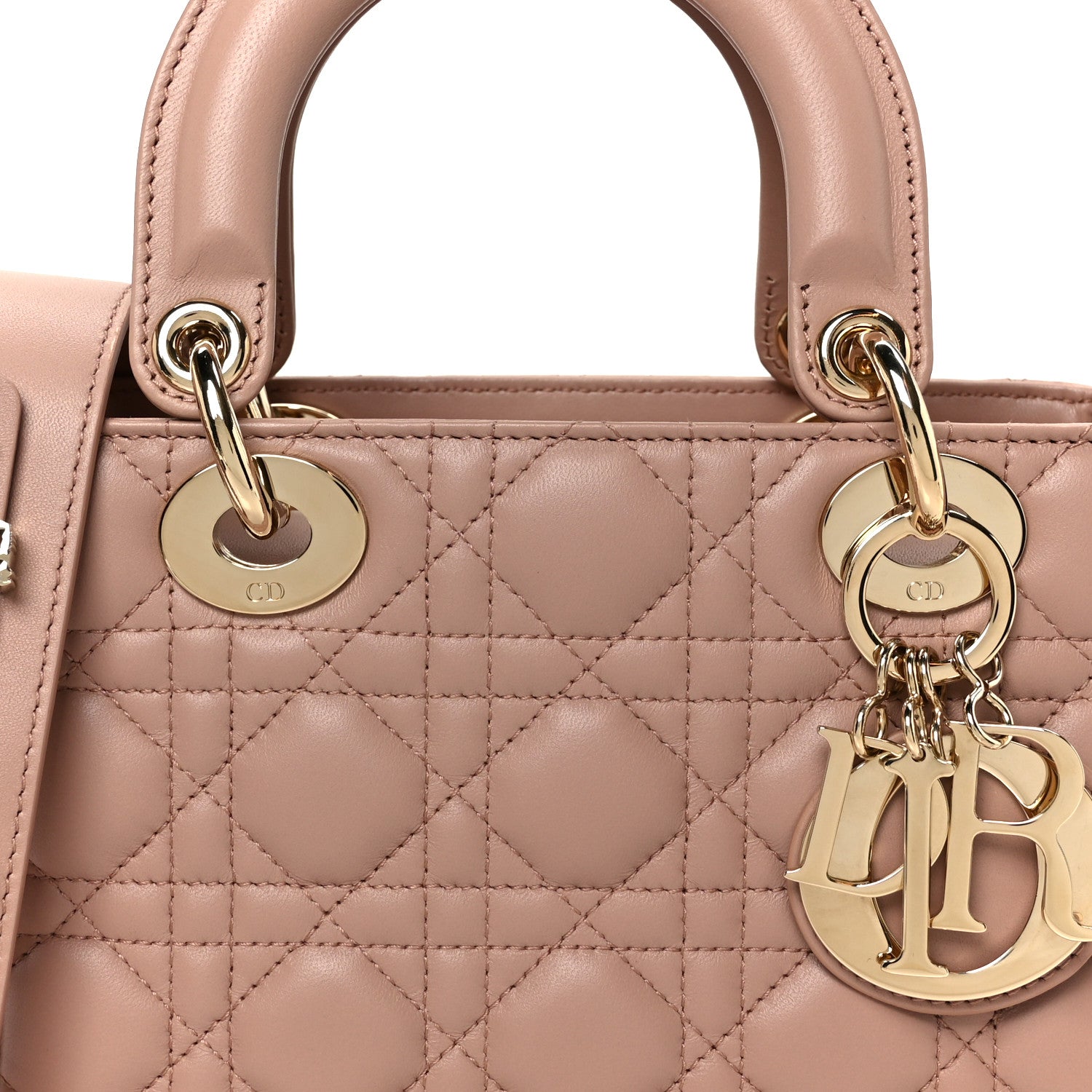 Christian Dior Lambskin Cannage Small My ABCDior Lady Dior Fard 8 of 10