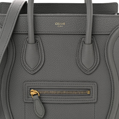 Celine Baby Drummed Calfskin Nano Luggage Kohl 8 of 11