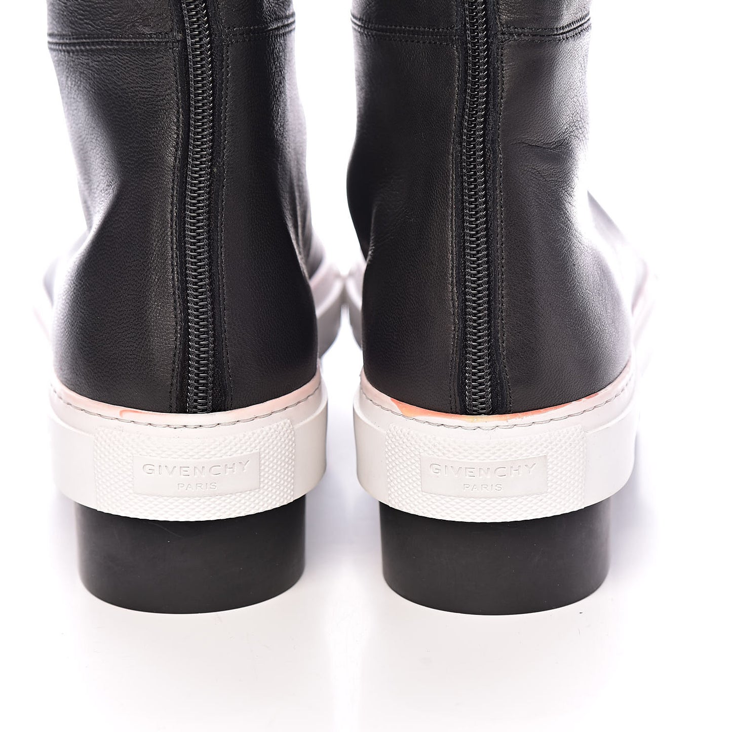 Lambskin Platform Over The Knee Boots 37.5 Black