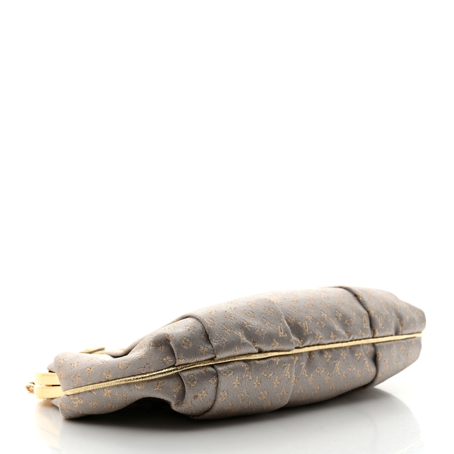 Louis Vuitton Satin Monogram Aumoniere Clutch Silver 4 of 7