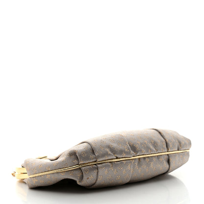 Louis Vuitton Satin Monogram Aumoniere Clutch Silver 4 of 7