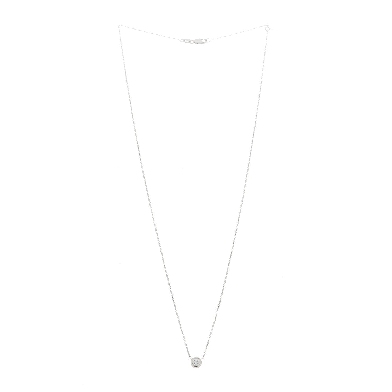 Roberto Coin 18K White Gold Diamond .24ct Diamonds by the Inch Pendant Necklace 3 of 6