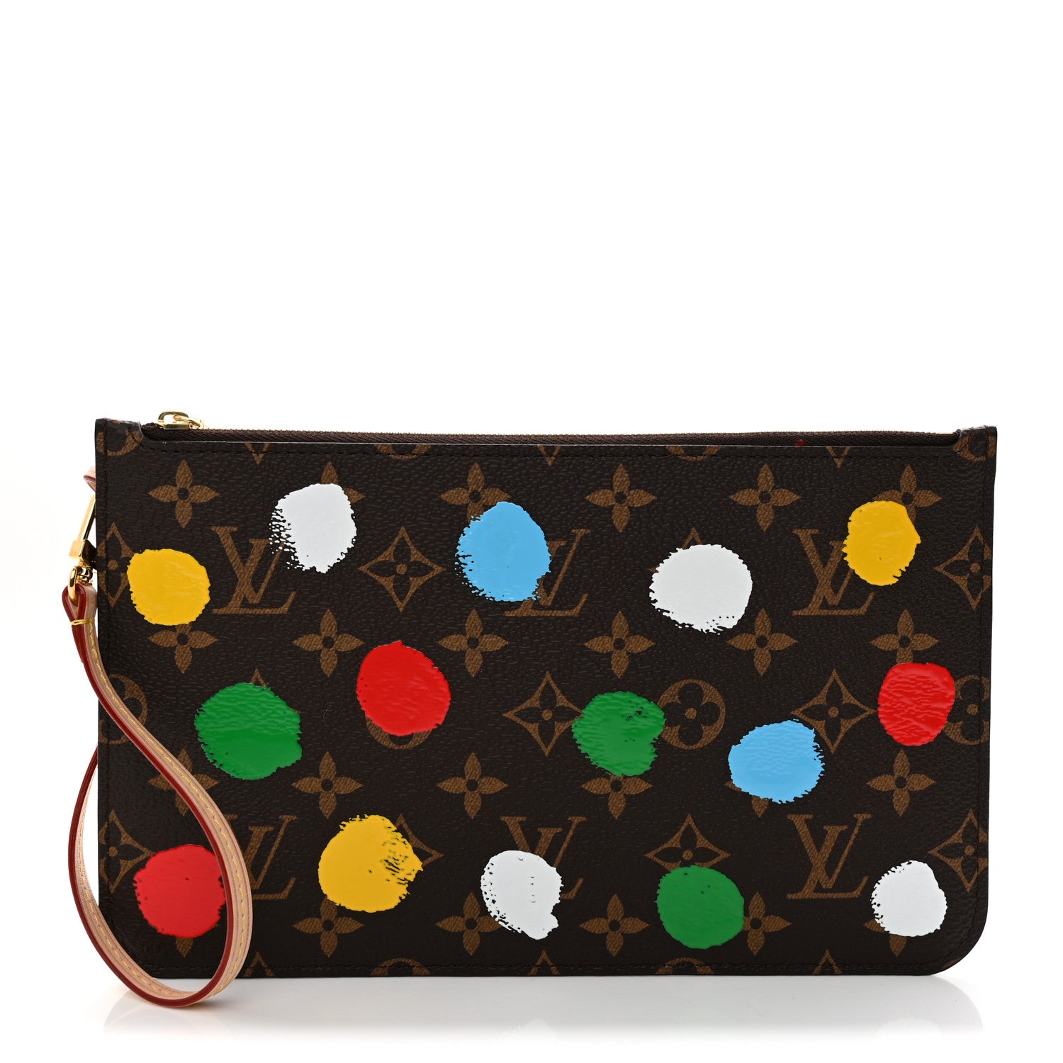 Louis Vuitton LV X YK Monogram Painted Dots Neverfull MM Pochette 1 of 7