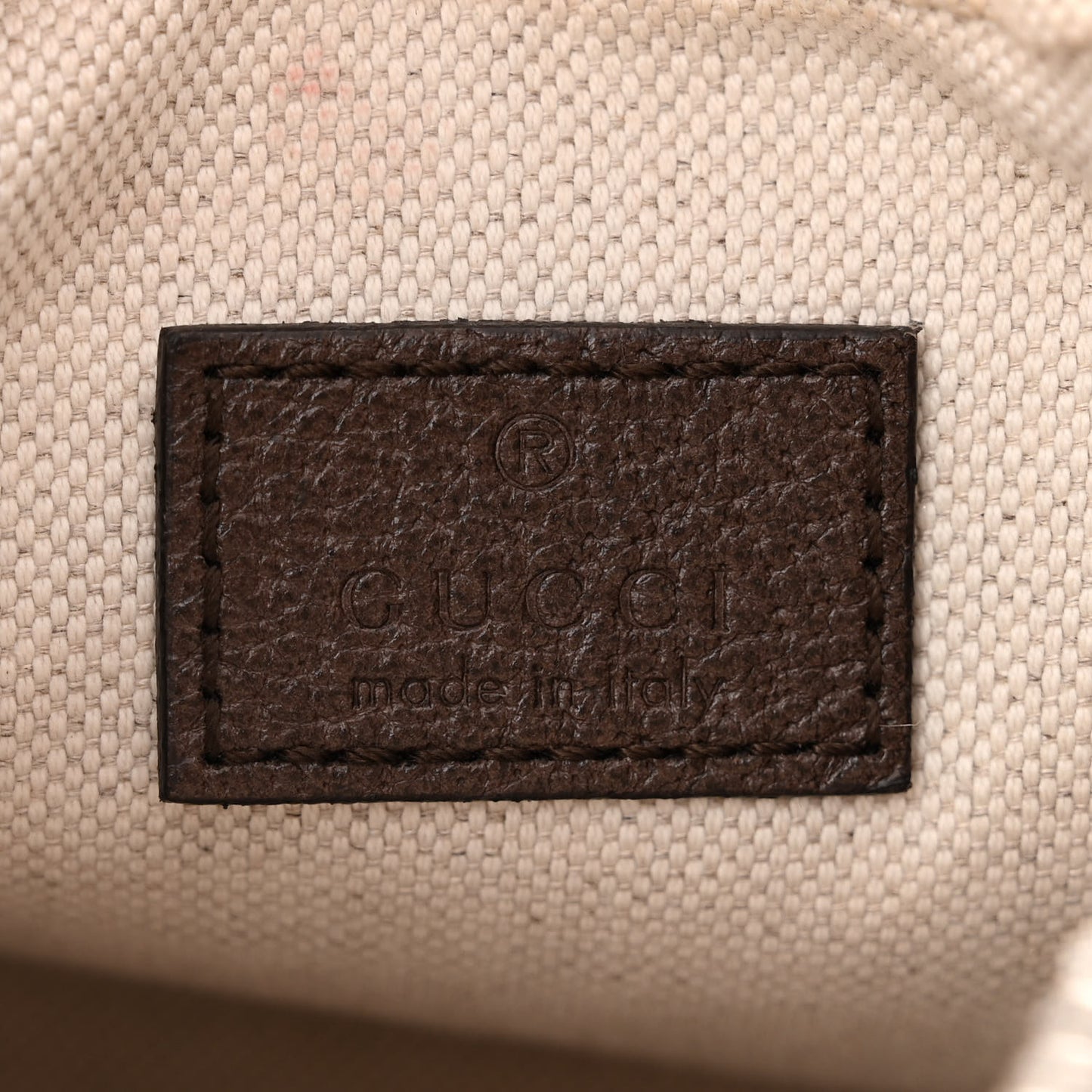 GG Supreme Monogram Textured Calfskin Web Small Attache Shoulder Bag Beige Ebony New Acero