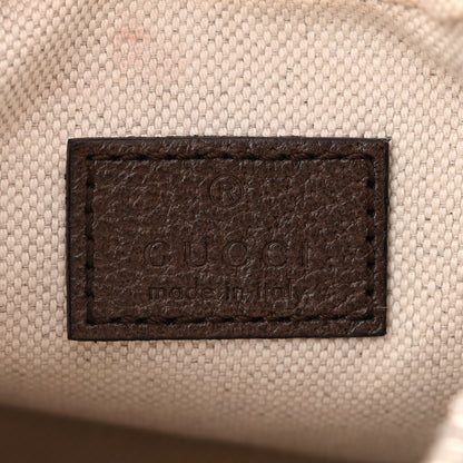 Gucci GG Supreme Monogram Textured Calfskin Web Small Attache Shoulder Bag Beige Ebony New Acero 6 of 10
