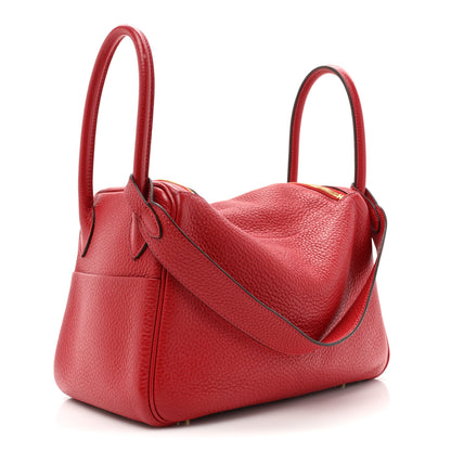 Hermes Taurillon Clemence Lindy 26 Rouge Casaque 3 of 12