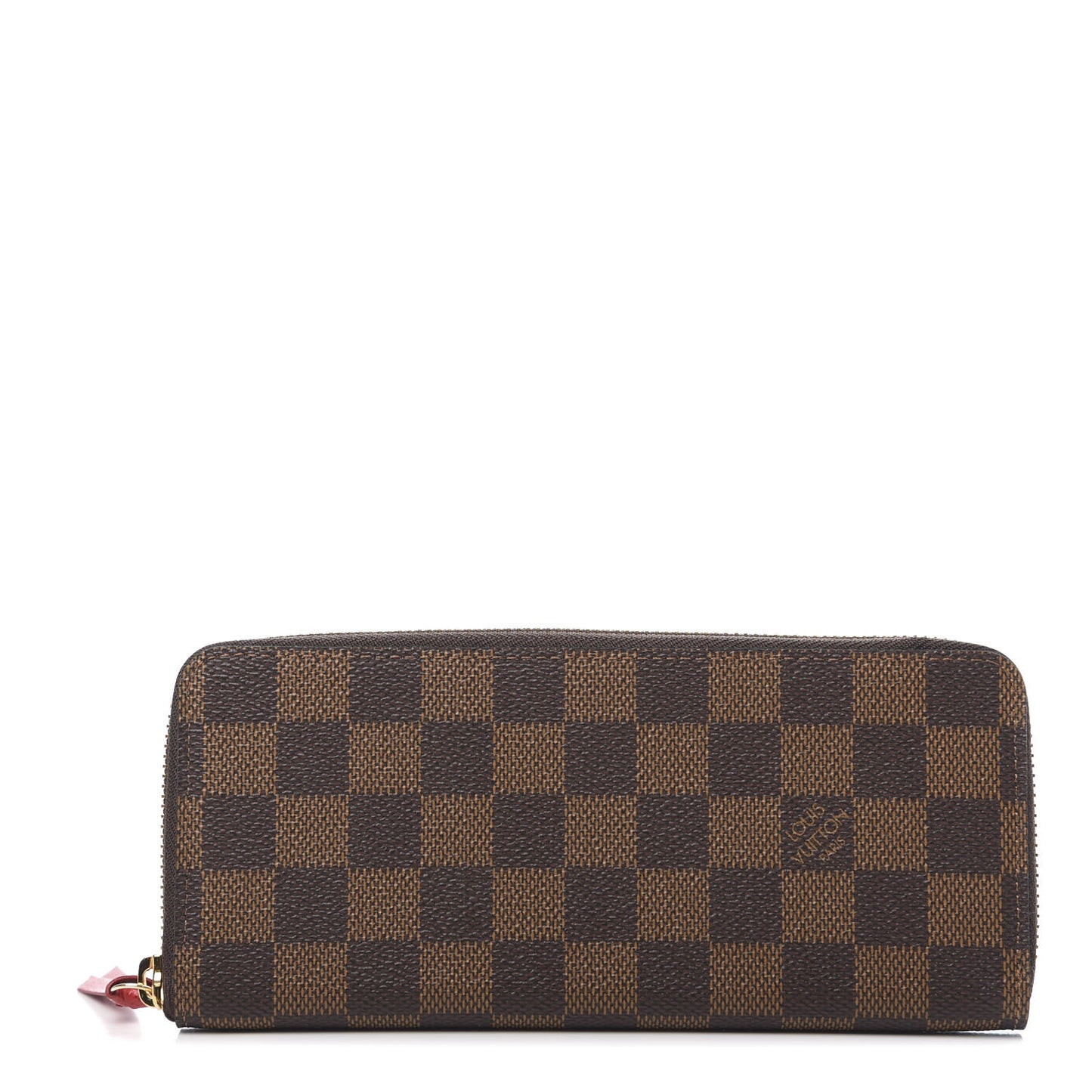 Damier Ebene Clemence Wallet Cherry