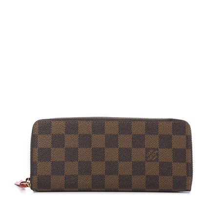 Louis Vuitton Damier Ebene Clemence Wallet Cherry 1 of 7