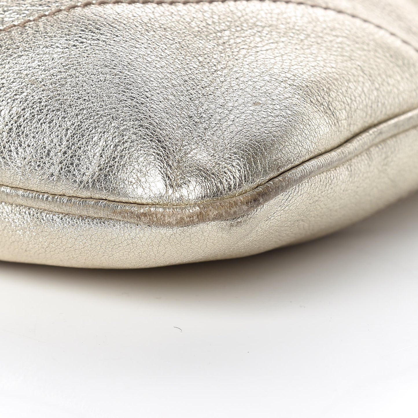 Metallic Calfskin Web Medium Jackie O Bouvier Hobo Gold