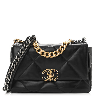 Chanel Goatskin Quilted Medium Chanel 19 Flap Black 1 of 11