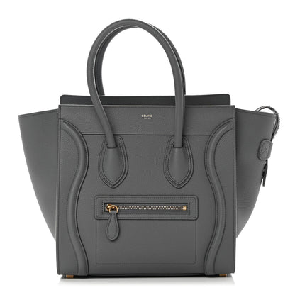 Celine Baby Drummed Calfskin Micro Luggage Kohl 1 of 12