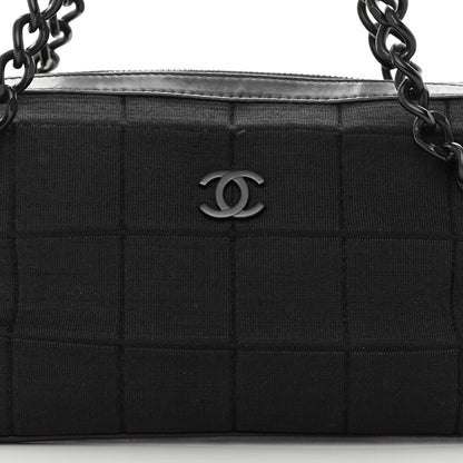 Chanel Jersey Quilted Chocolate Bar Shoulder Bag Black 7 of 19