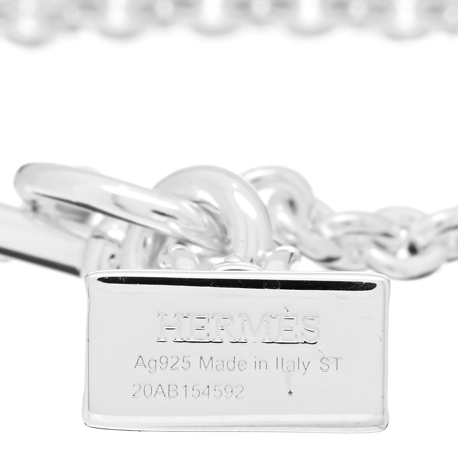 Hermes Sterling Silver Mini Birkin Amulette Bracelet ST 3 of 3