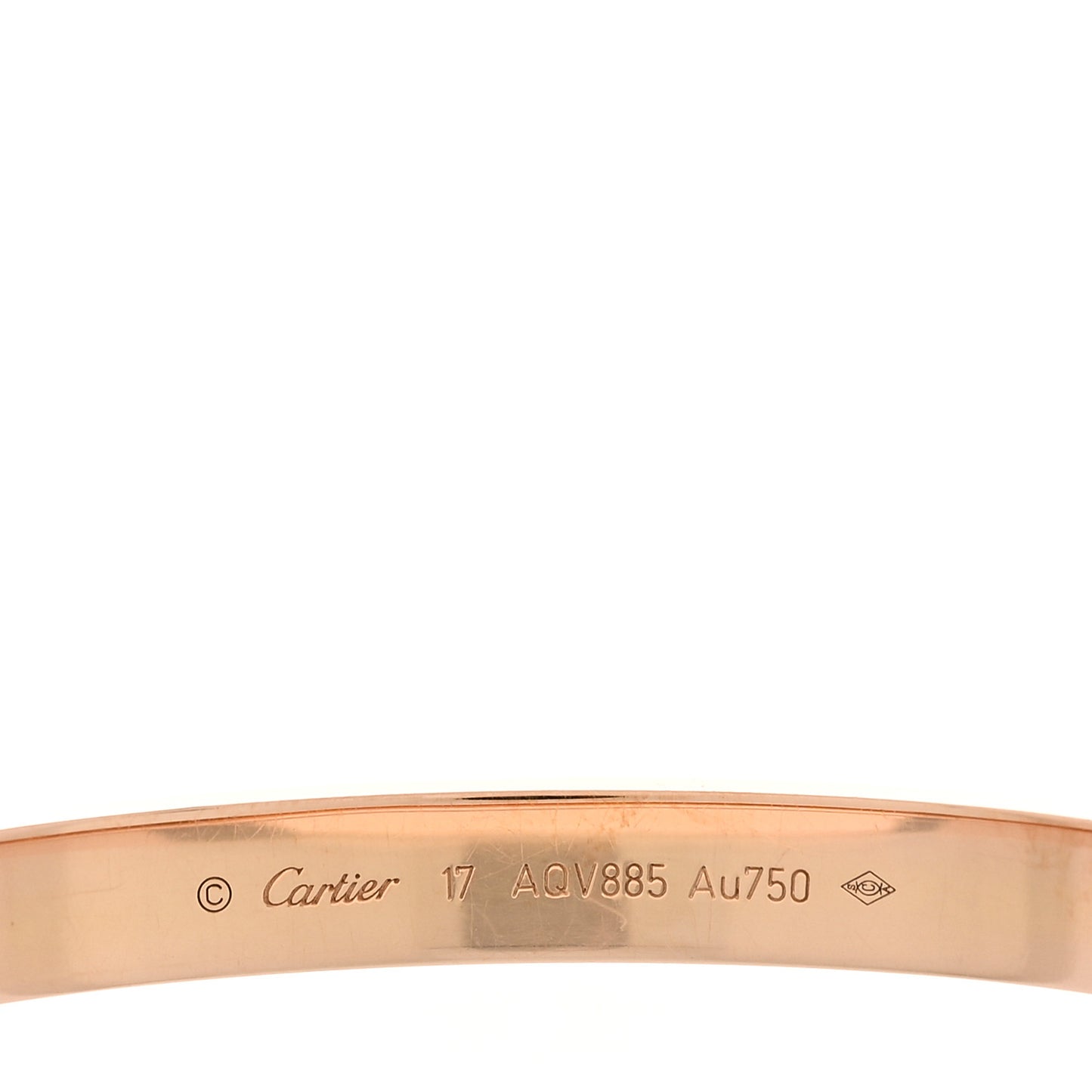 18K Pink Gold LOVE Bracelet 17