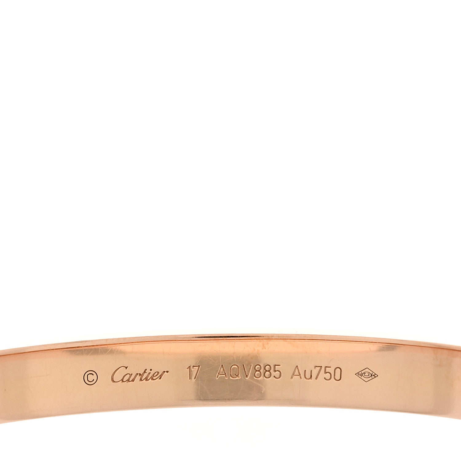 Cartier 18K Pink Gold LOVE Bracelet 17 8 of 9