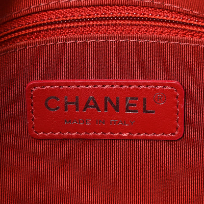 Chanel Calfskin Chain 20s Signature Bowling Bag Red 6 of 10