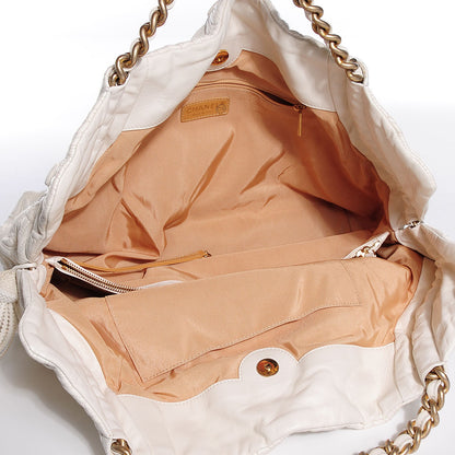 Chanel Lambskin Quilted Large Ca D'Oro Tote Ivory 5 of 7