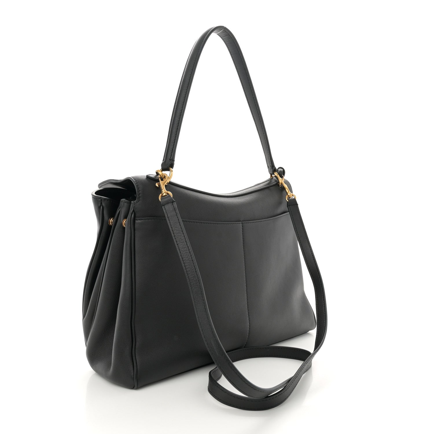 Balenciaga Natural Smooth Calfskin Medium Rodeo Top Handle Handbag Black 3 of 10