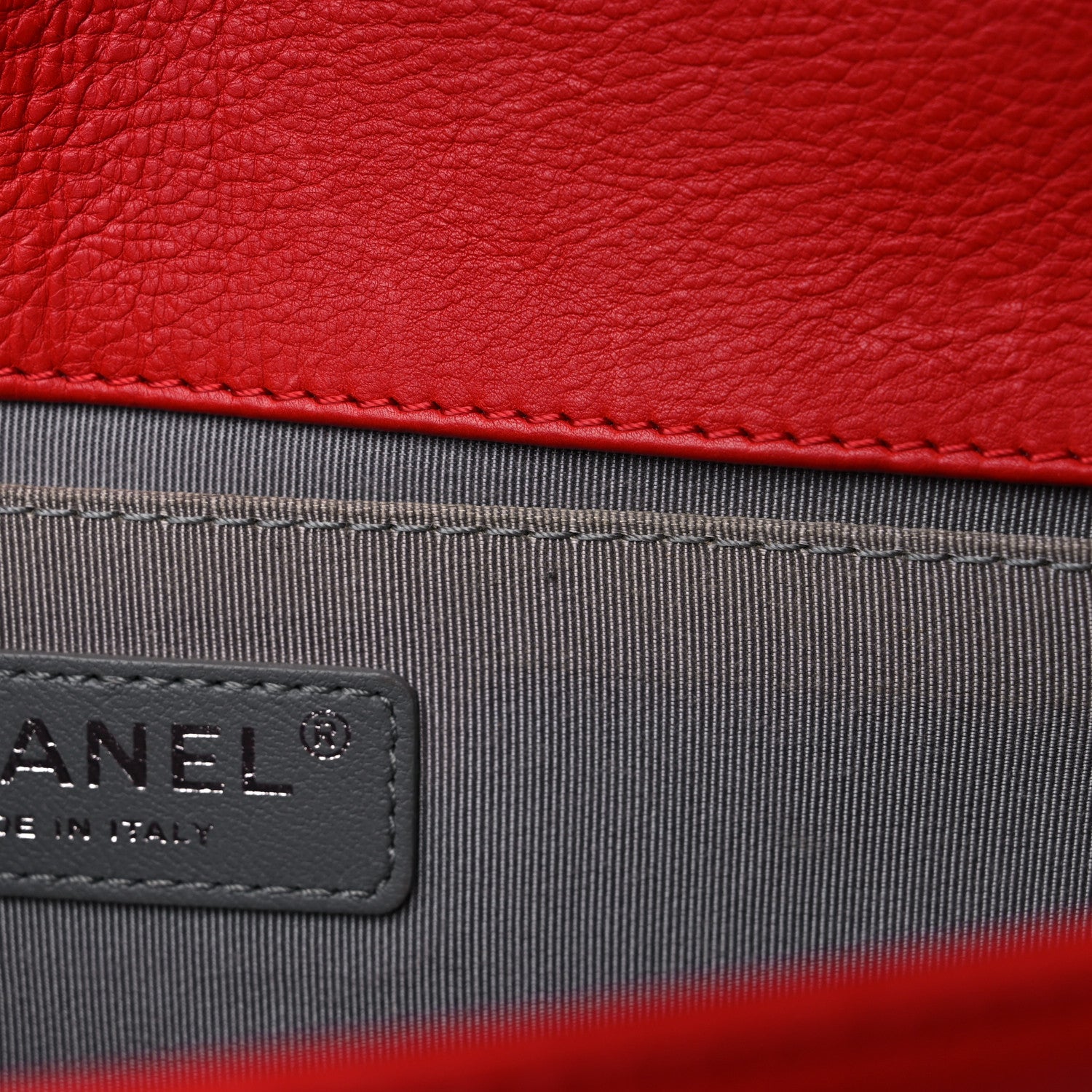 Chanel Calfskin Quilted Double Stitch Medium Boy Flap Red 12 of 14