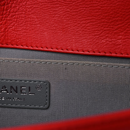 Chanel Calfskin Quilted Double Stitch Medium Boy Flap Red 12 of 14