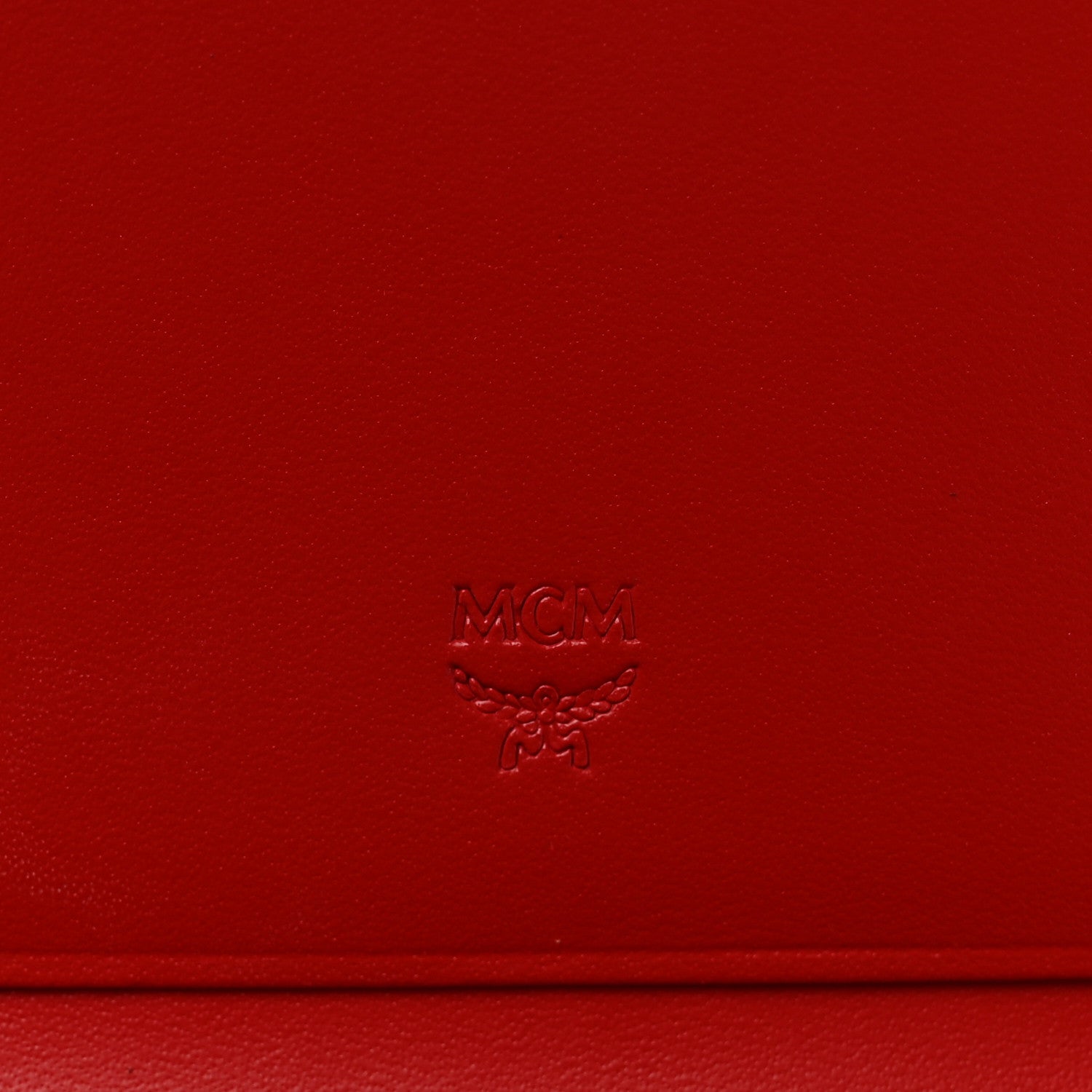 MCM Visetos Tri-Fold Flap Wallet Red 6 of 7