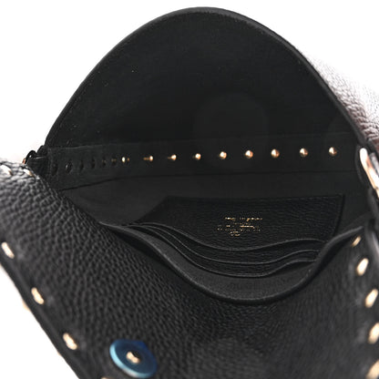 Valentino Garavani Grainy Calfskin Rockstud Crossbody Pouch Black 5 of 10