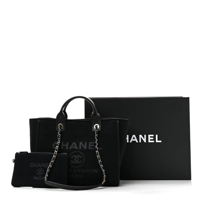 Chanel Mixed Fibers Small Deauville Tote Black 12 of 12