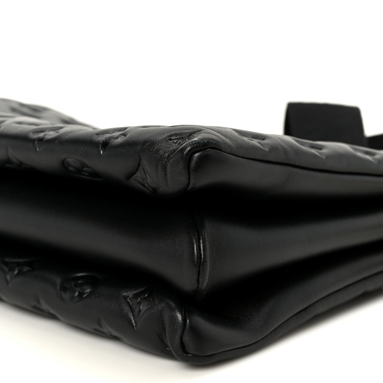 Louis Vuitton Lambskin Embossed Monogram Coussin MM Black 11 of 12