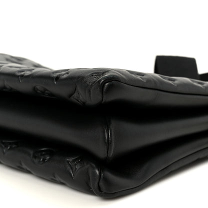 Louis Vuitton Lambskin Embossed Monogram Coussin MM Black 11 of 12