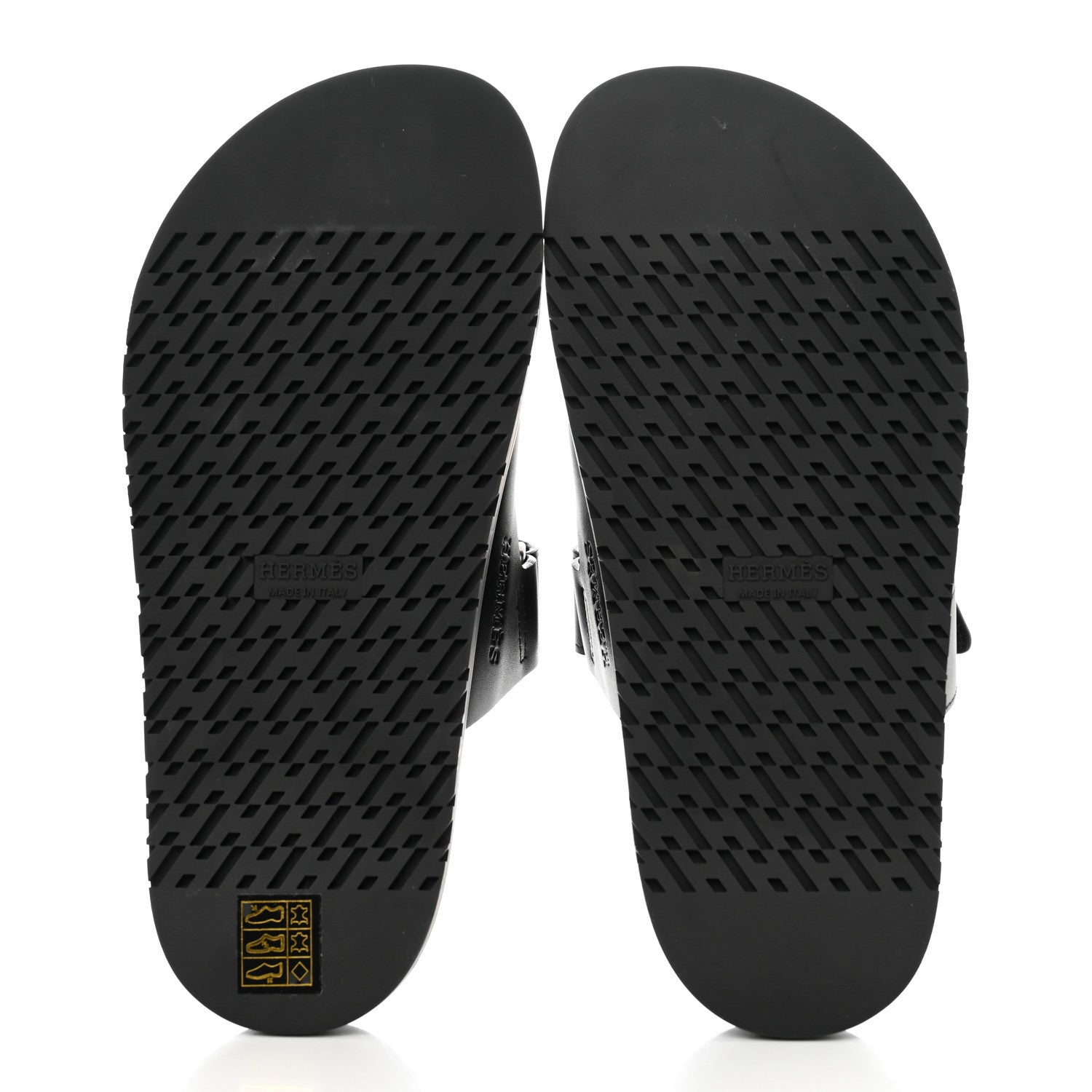 Hermes Calfskin Womens Chypre Sandals 36.5 Black 5 of 8