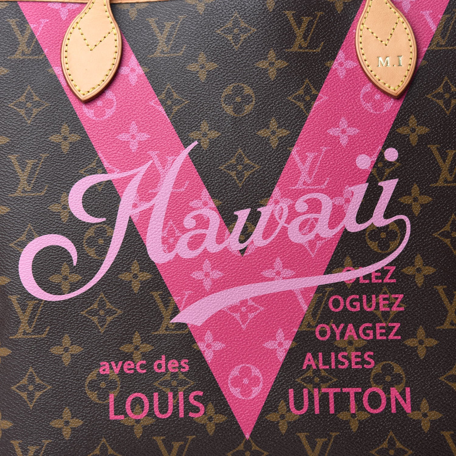 Louis Vuitton Monogram Hawaii V Neverfull MM Hot Pink 12 of 12