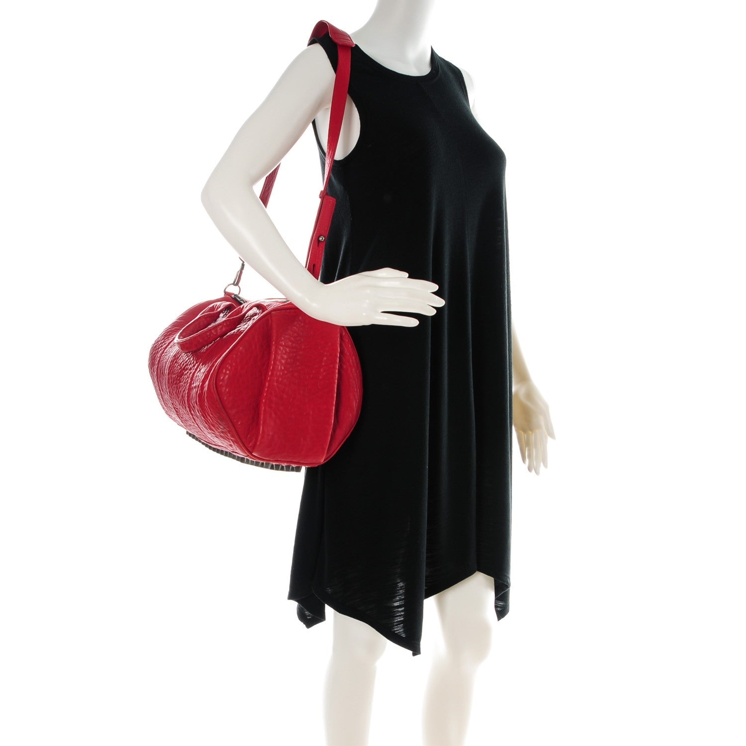 Alexander Wang Pebbled Lambskin Rocco Cayenne Black Nickel Hardware 2 of 11