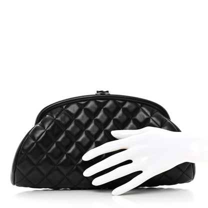 Chanel Lambskin Quilted Timeless Clutch Black 2 of 7