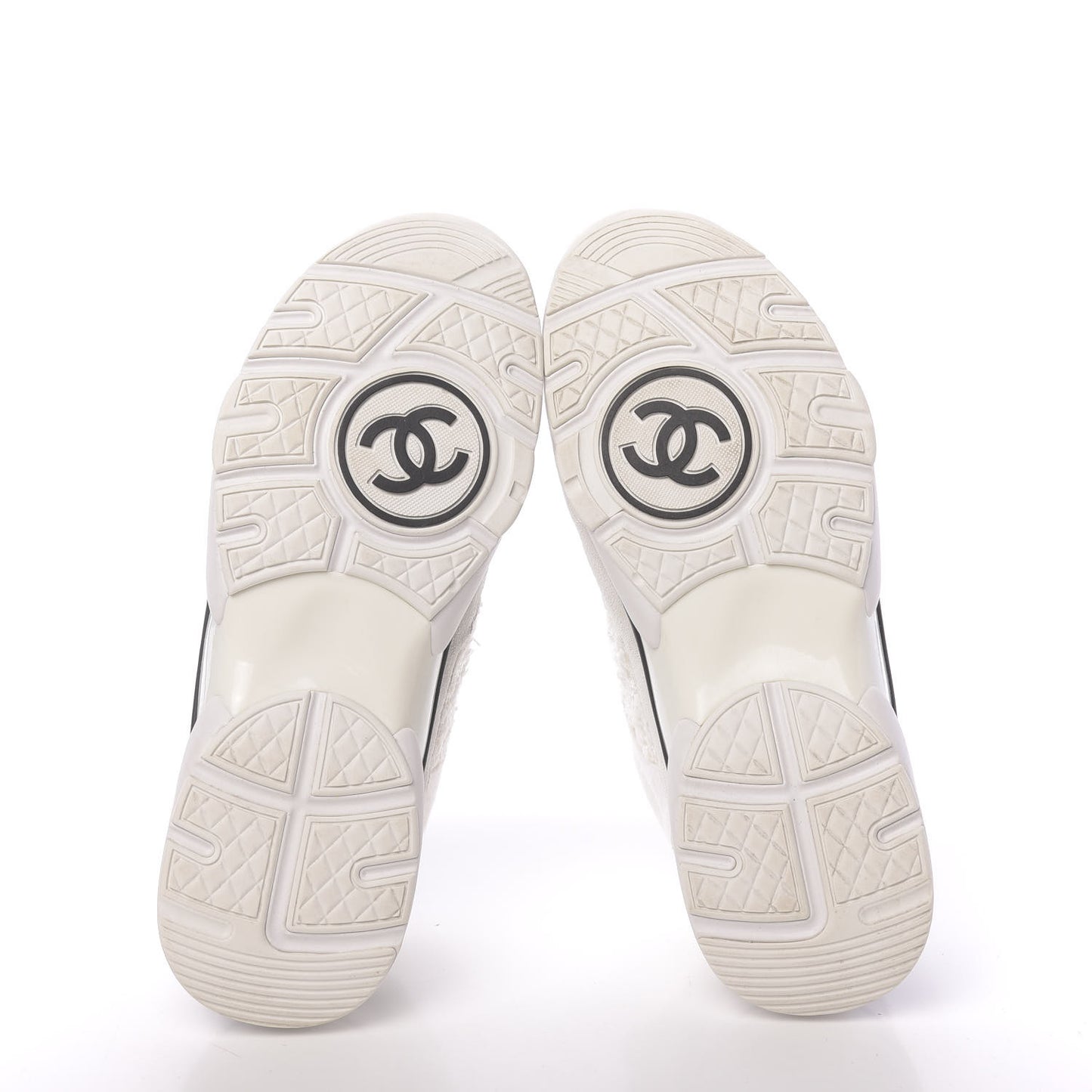 Velour Tweed CC Sneakers 39.5 White