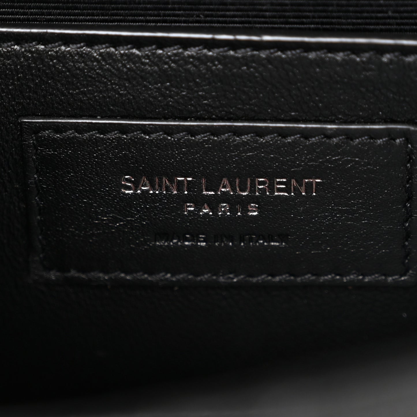 Grain De Poudre Textured Mixed Matelasse Triquilt Small Monogram Monochrome Satchel Black