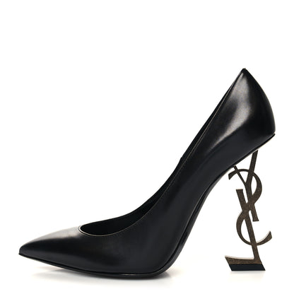 Saint Laurent Calfskin Opyum 110 Pumps 40 Black 1 of 8