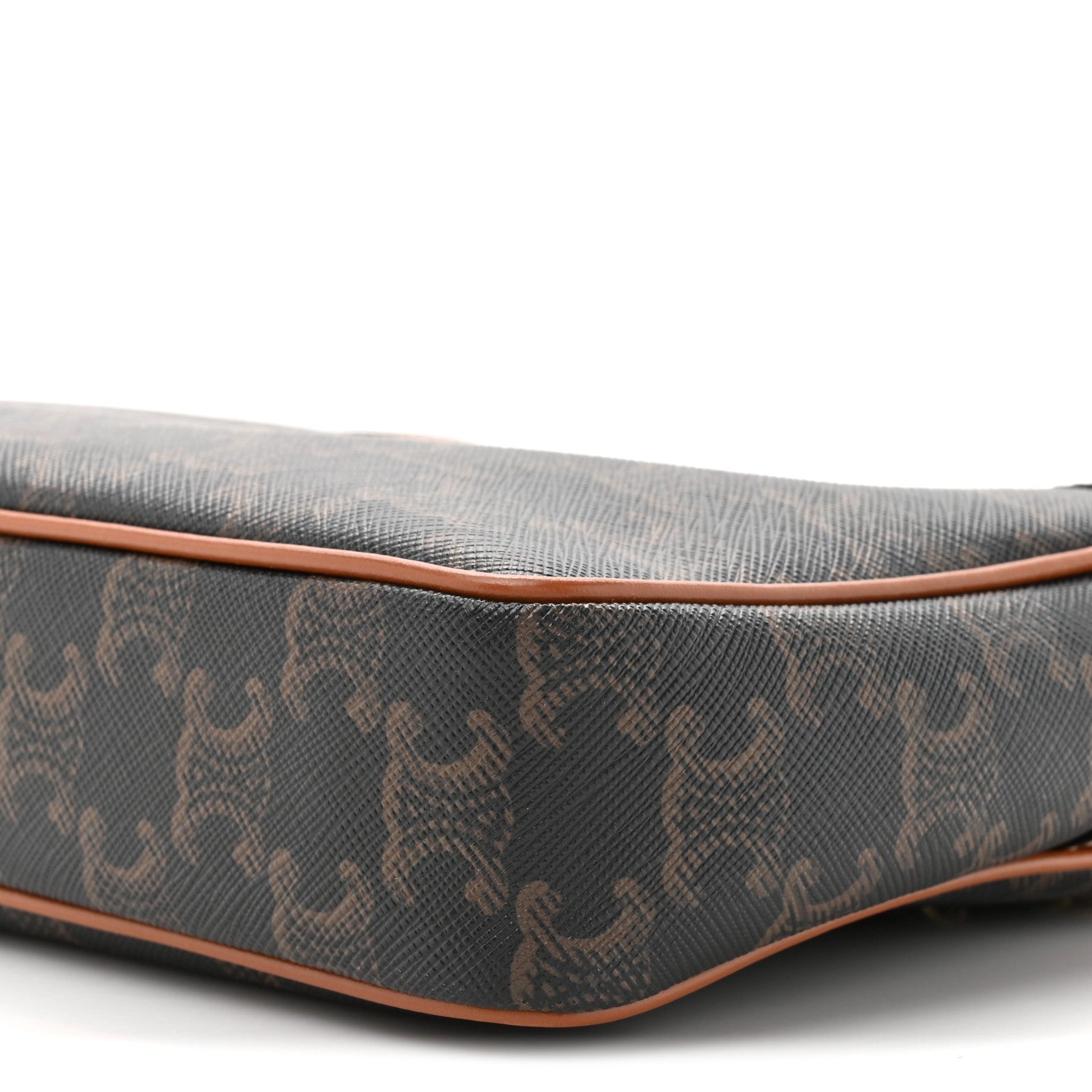 Celine Triomphe Canvas Calfskin Medium Patapans Tan 9 of 11