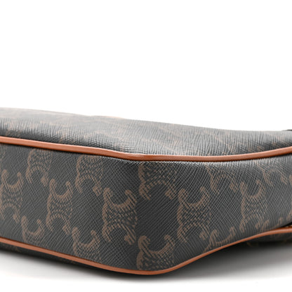 Celine Triomphe Canvas Calfskin Medium Patapans Tan 9 of 11