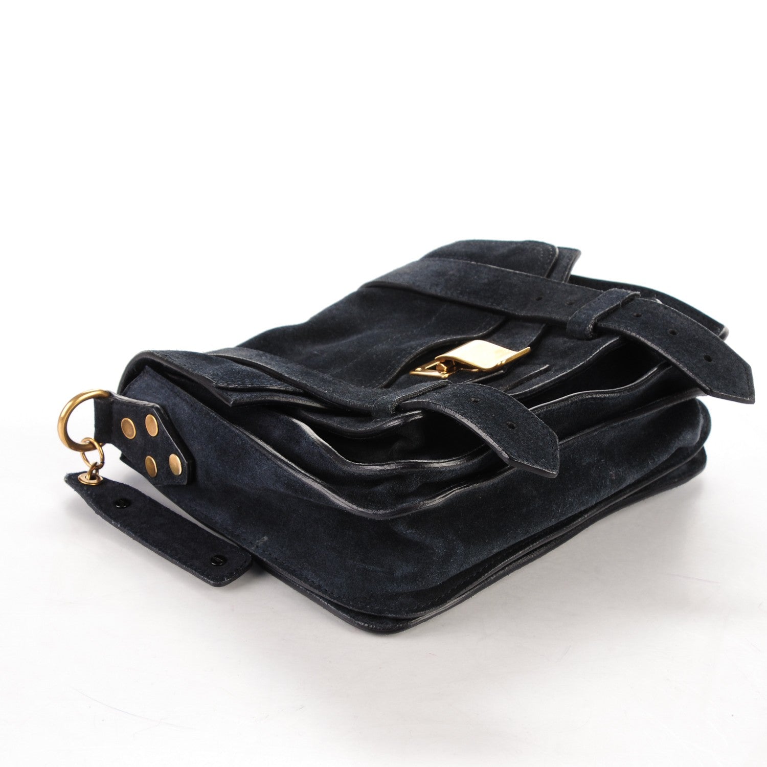 Proenza Schouler Suede PS1 Pouch Messenger Navy 4 of 7