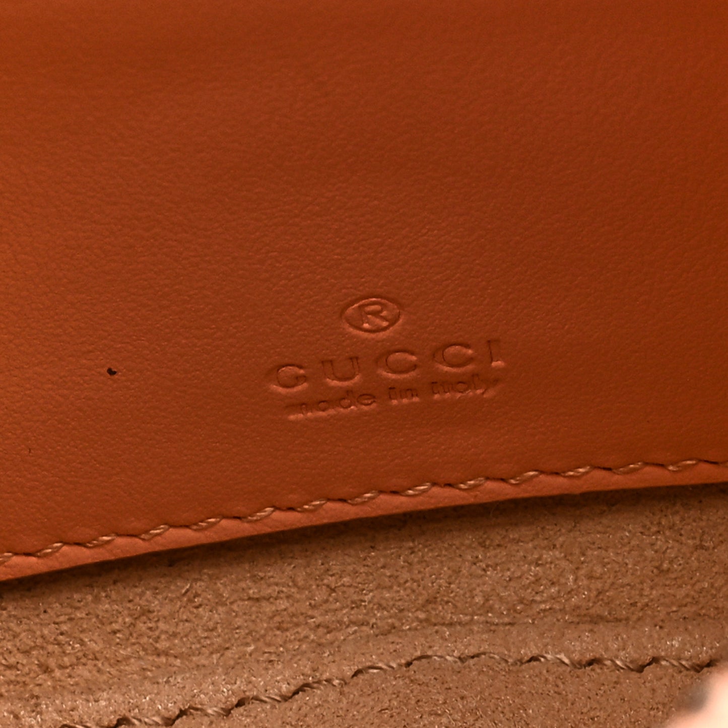 Calfskin Vertical Ring Matelasse Mini GG Marmont Half Moon Hobo Peachy Chic