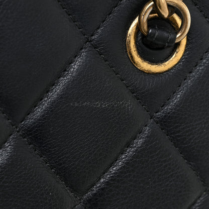 Chanel Calfskin Quilted Small CC Crown Tote Black 20 of 21