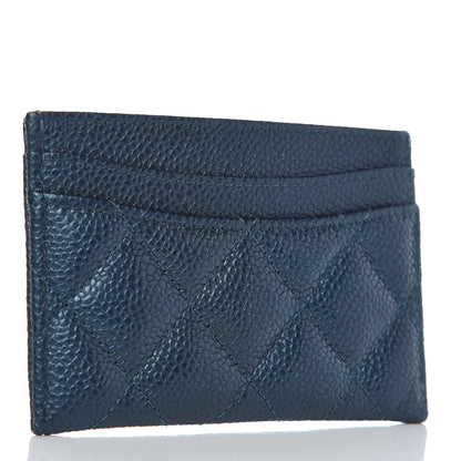 Chanel Caviar Quilted Card Holder Navy Blue 3 of 8