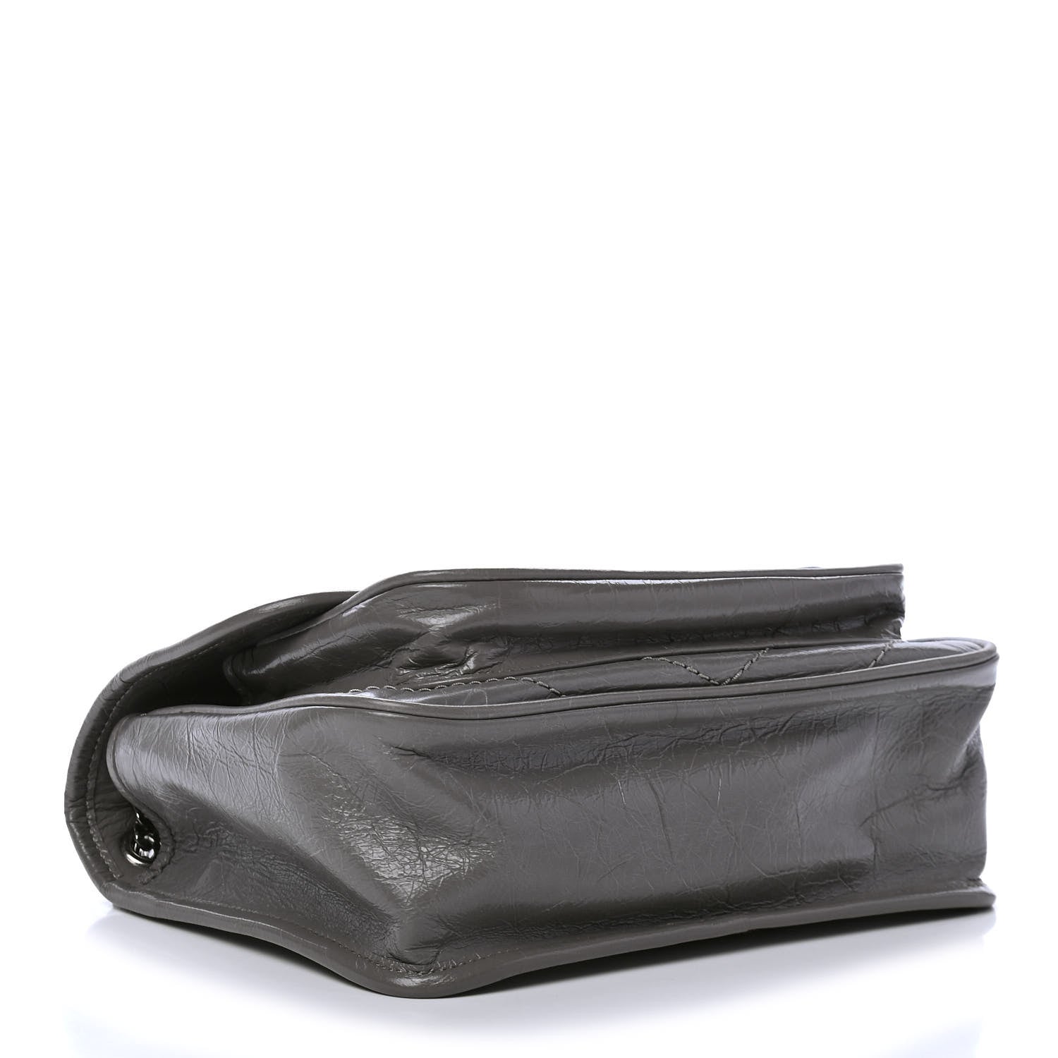 Saint Laurent Crinkled Calfskin Matelasse Monogram Baby Niki Chain Satchel Storm 3 of 5