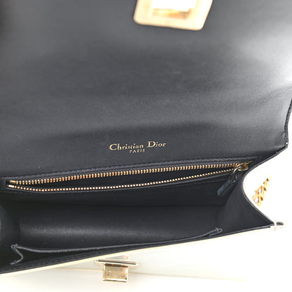 Christian Dior Metallic Patent Micro-Cannage Small Diorama Flap Bag Silver 5 of 14