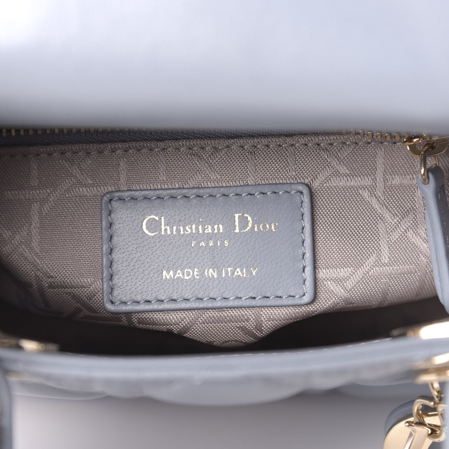 Lambskin Cannage Mini Lady Dior Sky Blue